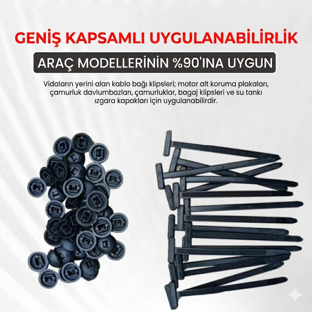 Naylon Üniversal Kablo Bağlama Tokası 50 li paket